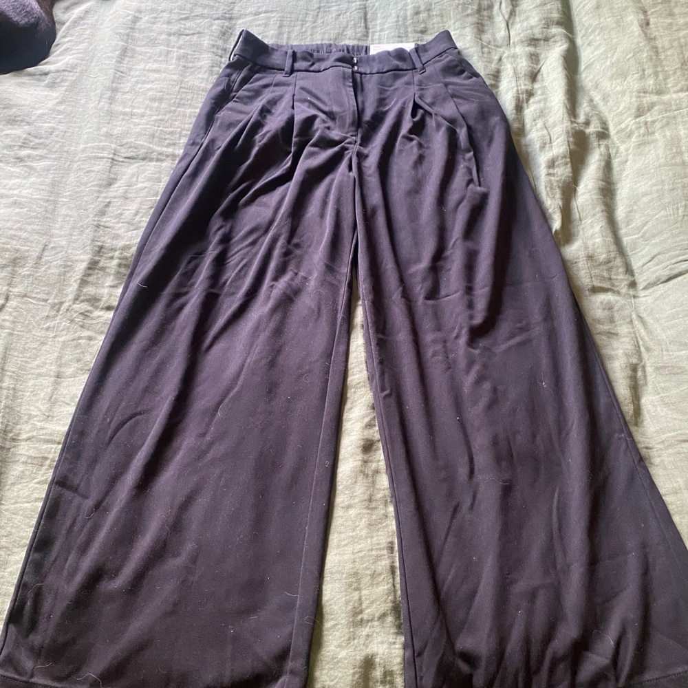 American Eagle Outfitters Charcoal Wide-Leg Pants
